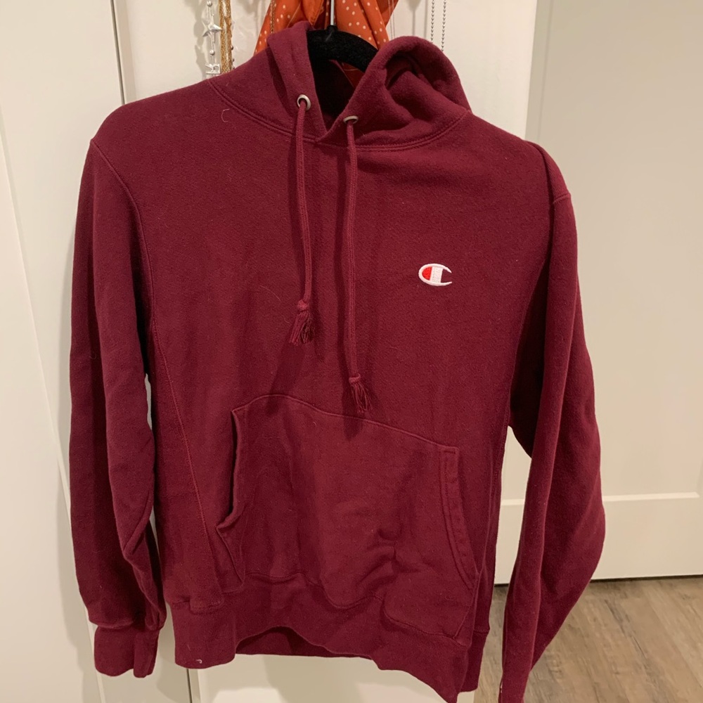 Champion Reverse Weave Maroon Hoodie